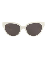 Balenciaga Balenciaga Womens Cat Eye White White Grey Fashion Designer Eyewear