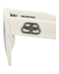 Balenciaga Balenciaga Womens Cat Eye White White Grey Fashion Designer Eyewear