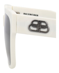 Balenciaga Balenciaga Womens Square/Rectangle White White Grey Fashion Designer Eyewear