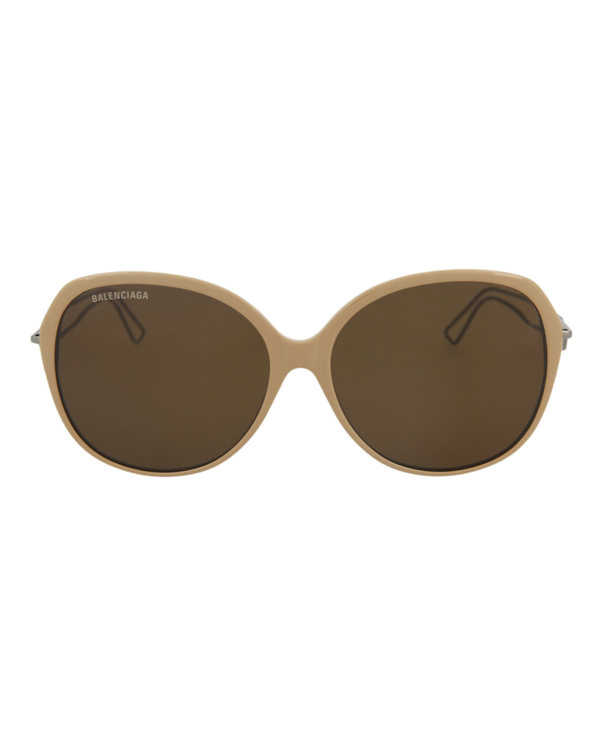 Balenciaga Womens Round/Oval Brown Grey Brown Fashion Designer Eyewear