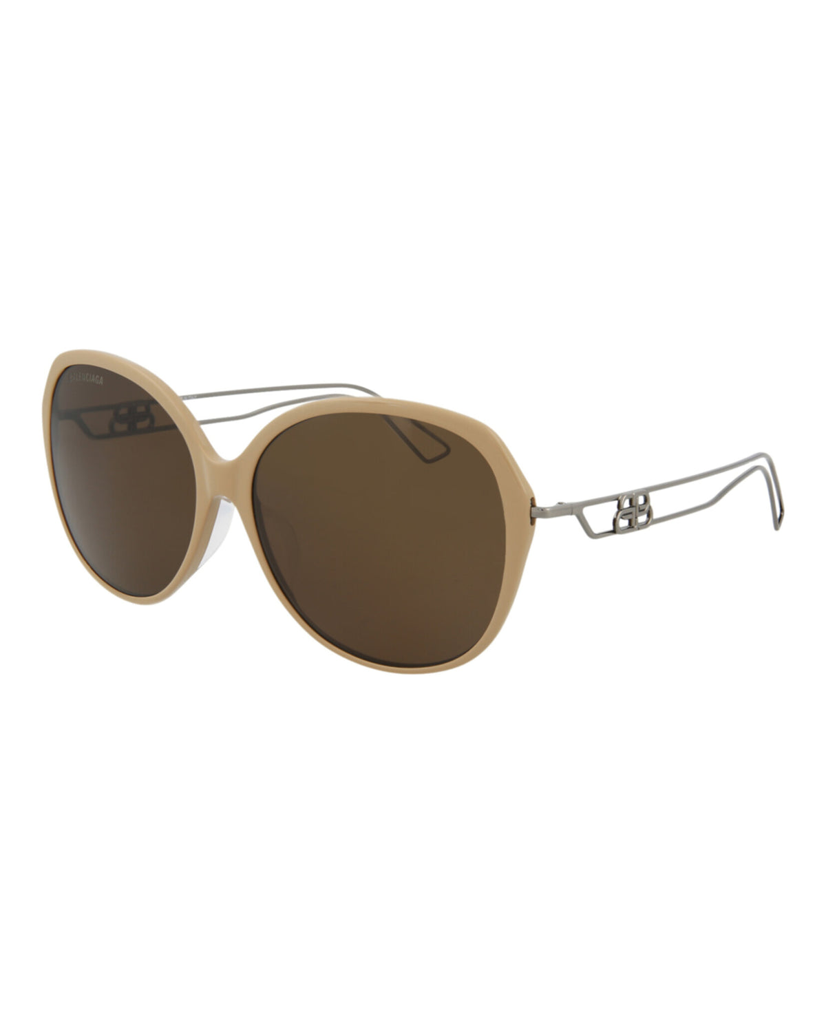 Balenciaga Womens Round/Oval Brown Grey Brown Fashion Designer Eyewear