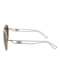 Balenciaga Womens Round/Oval Brown Grey Brown Fashion Designer Eyewear