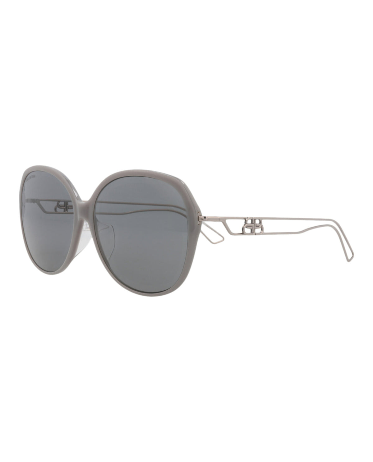 Balenciaga Balenciaga Womens Round/Oval Grey Ruthenium Grey Fashion Designer Eyewear