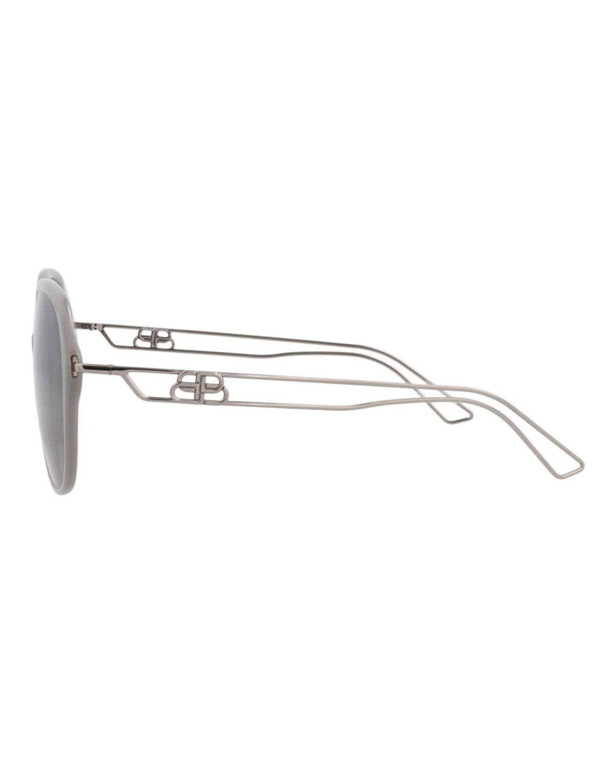 Balenciaga Balenciaga Womens Round/Oval Grey Ruthenium Grey Fashion Designer Eyewear