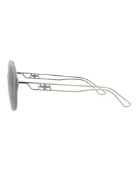 Balenciaga Balenciaga Womens Round/Oval Grey Ruthenium Grey Fashion Designer Eyewear