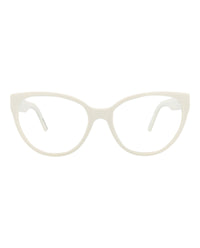 Balenciaga Womens Cat Eye White White Transparent Fashion Designer Eyewear