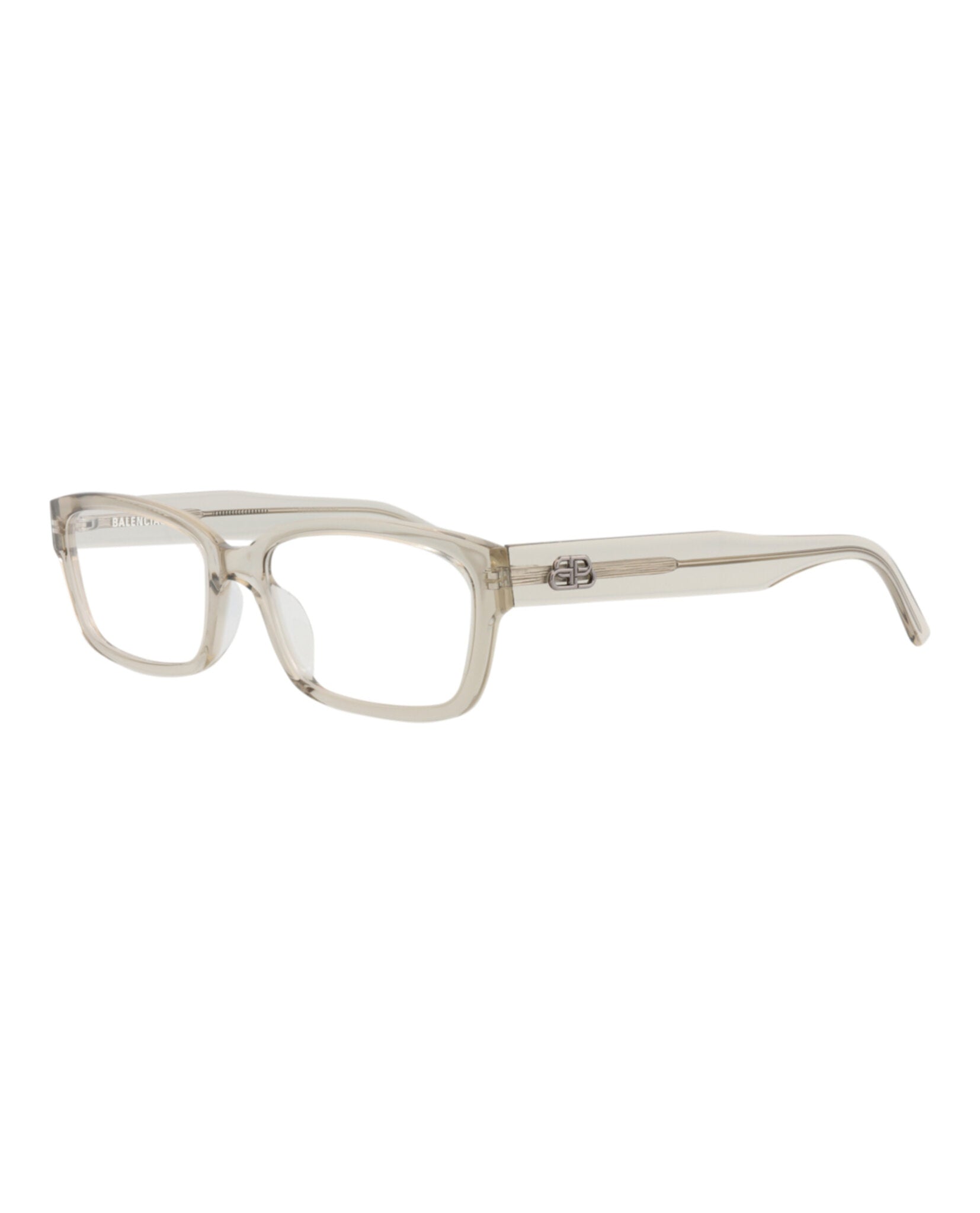 Balenciaga Womens Square/Rectangle Beige Beige Transparent Fashion Designer Eyewear