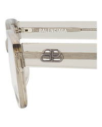 Balenciaga Womens Square/Rectangle Beige Beige Transparent Fashion Designer Eyewear