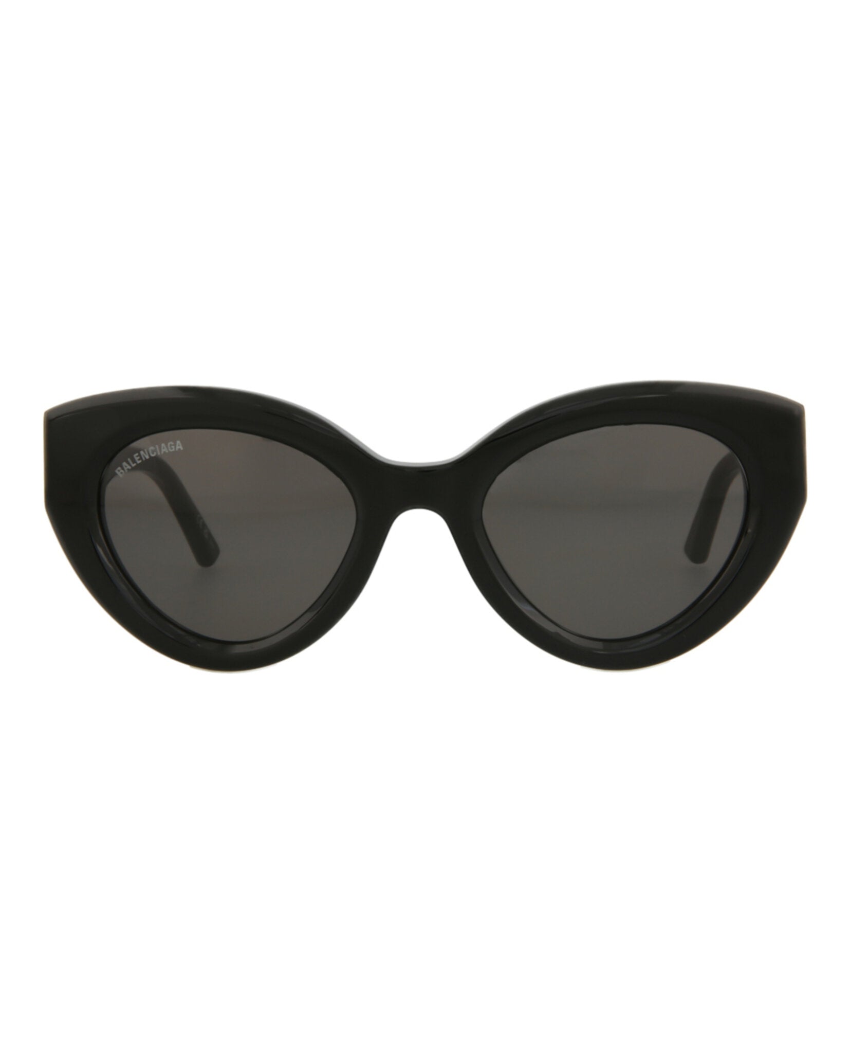 Balenciaga Womens Cat Eye Black Black Grey Fashion Designer Eyewear