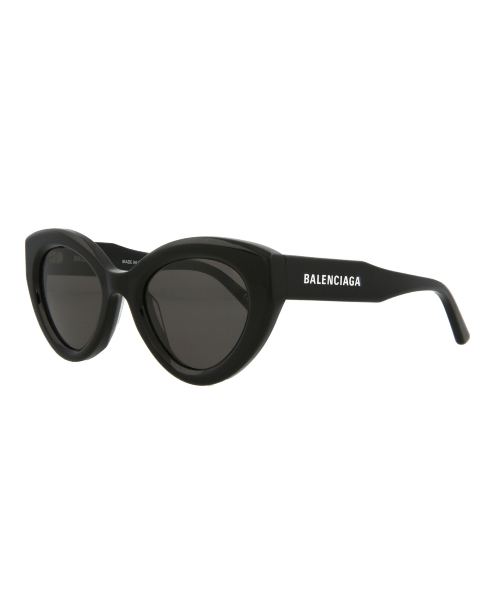 Balenciaga Womens Cat Eye Black Black Grey Fashion Designer Eyewear