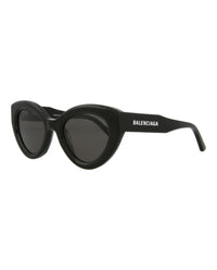 Balenciaga Womens Cat Eye Black Black Grey Fashion Designer Eyewear