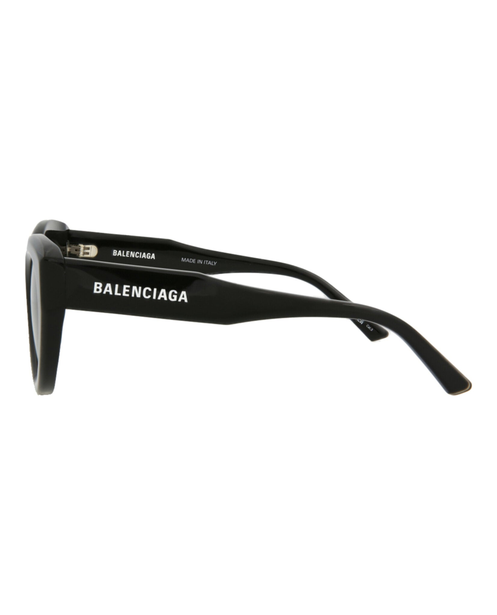 Balenciaga Womens Cat Eye Black Black Grey Fashion Designer Eyewear