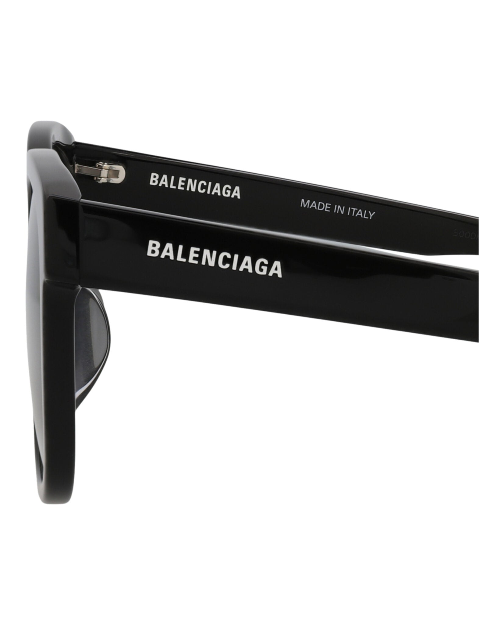 Balenciaga Unisex Square/Rectangle Black Black Grey Fashion Designer Eyewear