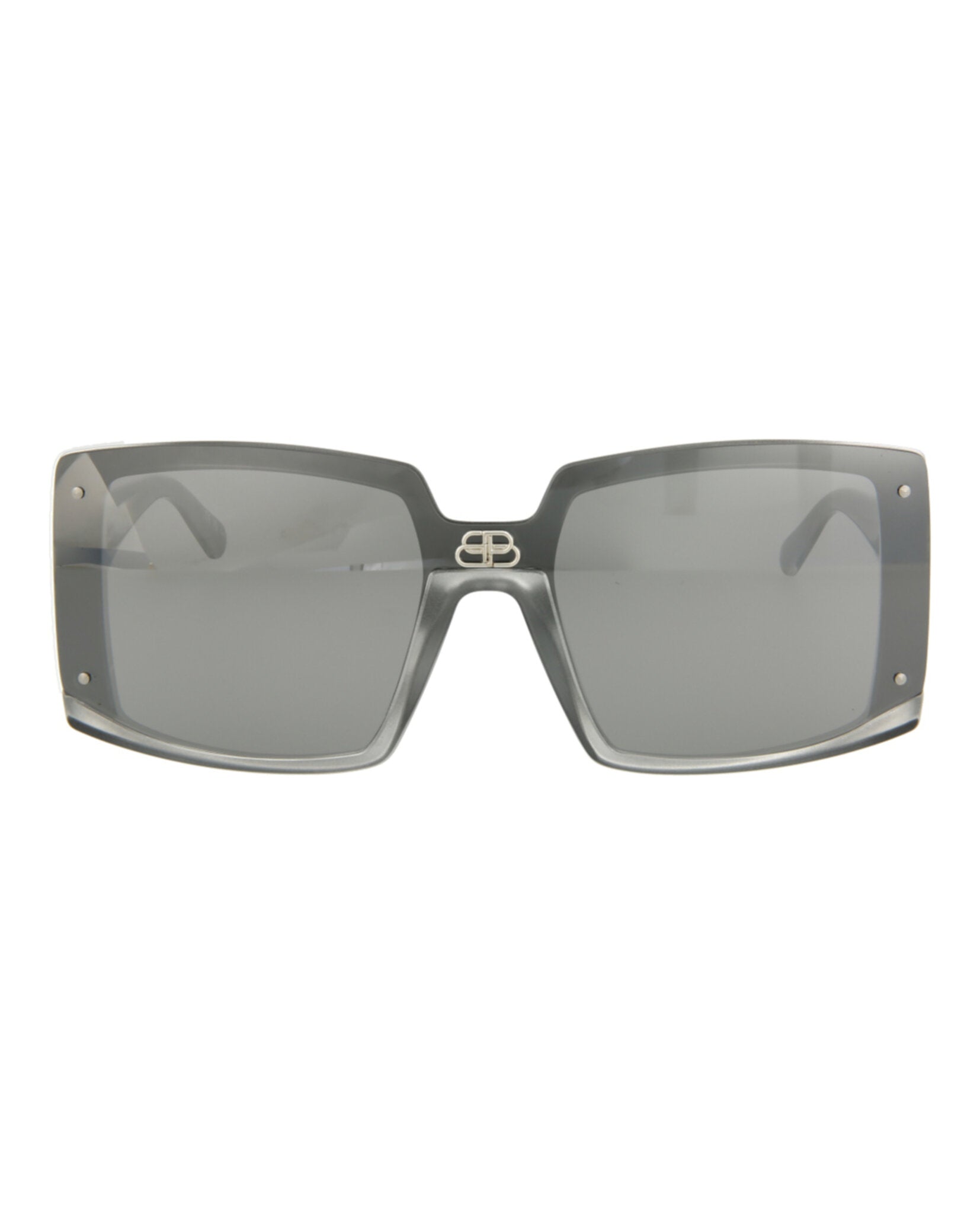 Balenciaga Womens Square/Rectangle Ruthenium Ruthenium Silver Fashion Designer Eyewear