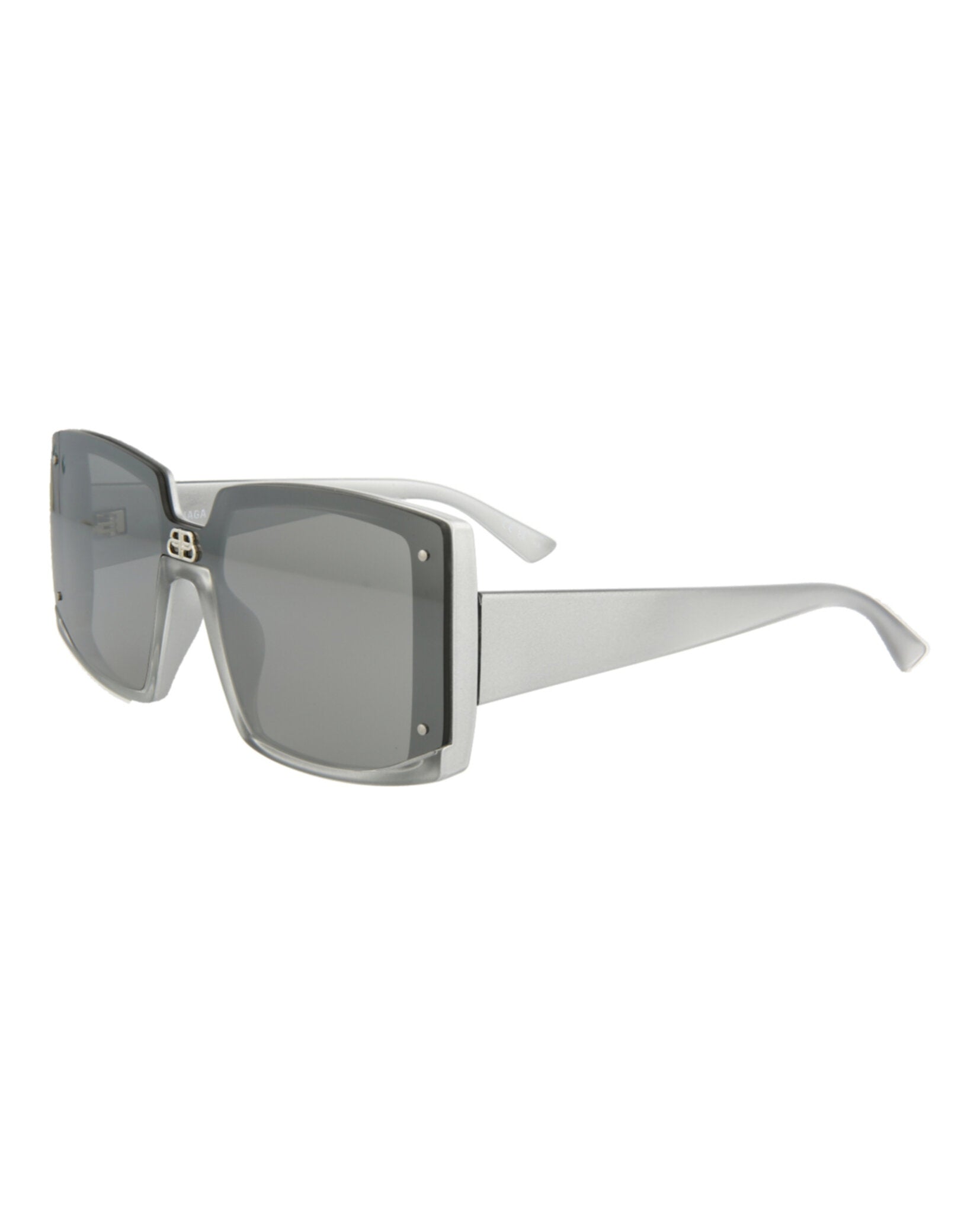 Balenciaga Womens Square/Rectangle Ruthenium Ruthenium Silver Fashion Designer Eyewear