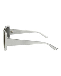 Balenciaga Womens Square/Rectangle Ruthenium Ruthenium Silver Fashion Designer Eyewear