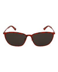 Balenciaga Unisex Square/Rectangle Red Red Grey Fashion Designer Eyewear