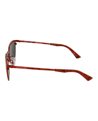 Balenciaga Unisex Square/Rectangle Red Red Grey Fashion Designer Eyewear