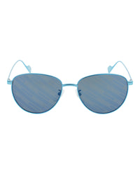 Balenciaga Unisex Round/Oval Shiny Blue Fashion Designer Eyewear