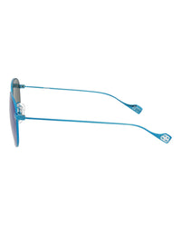 Balenciaga Unisex Round/Oval Shiny Blue Fashion Designer Eyewear
