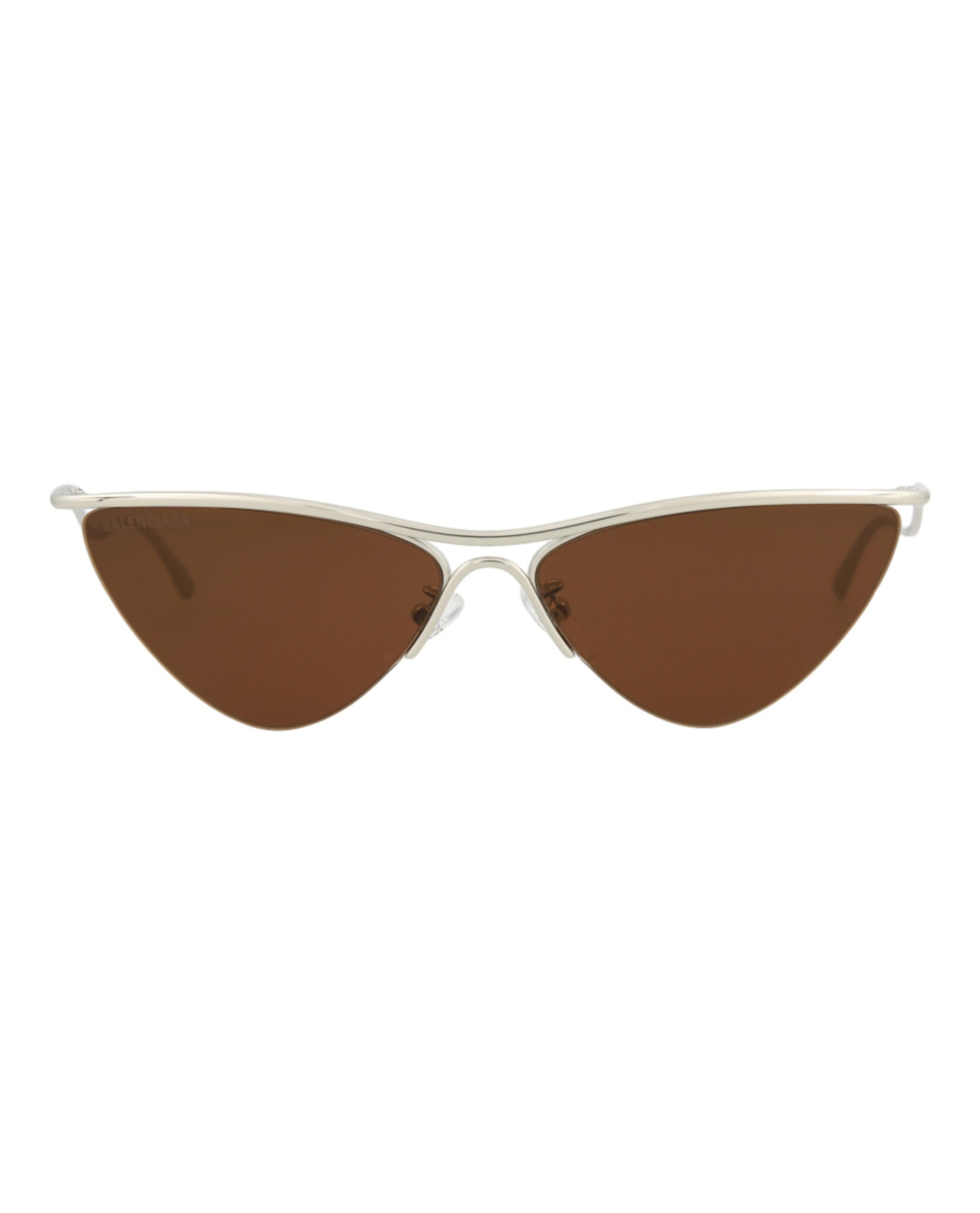 Balenciaga Balenciaga Womens Cat Eye Silver Silver Brown Fashion Designer Eyewear