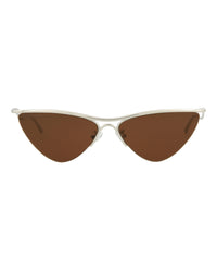 Balenciaga Balenciaga Womens Cat Eye Silver Silver Brown Fashion Designer Eyewear