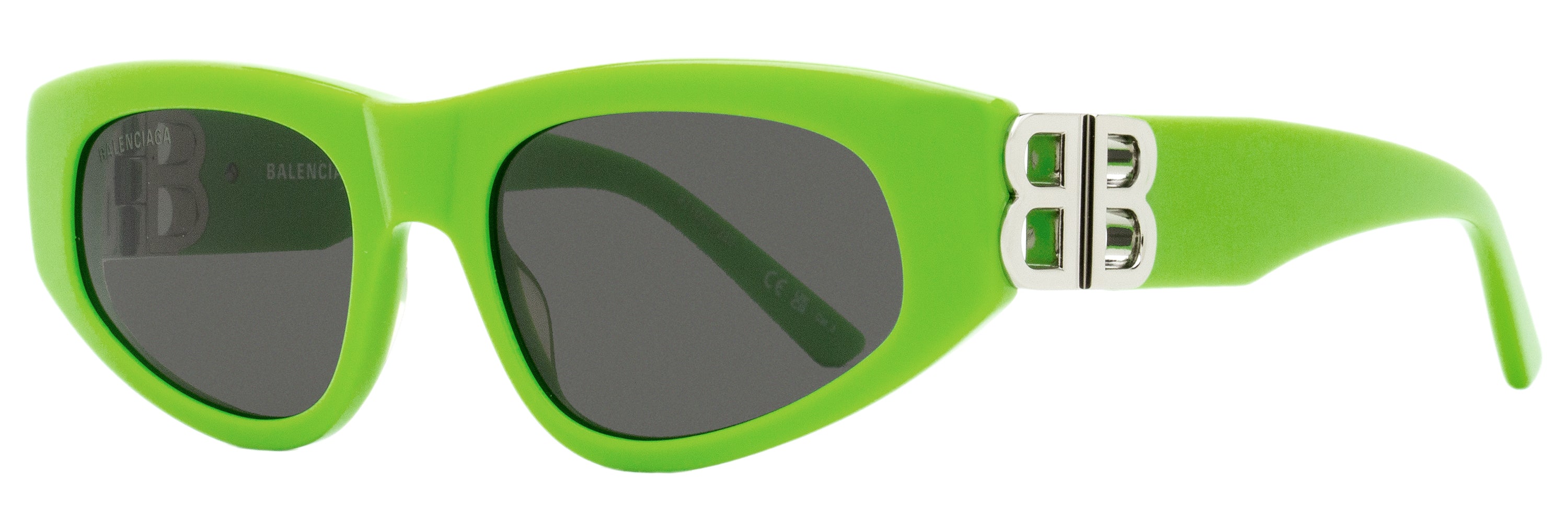 Balenciaga Cateye Sunglasses BB0095S 009 Green 53mm Green