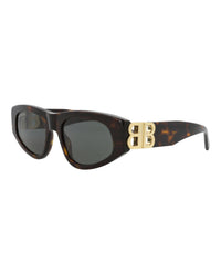 Balenciaga Womens Cat Eye Havana Gold Green Fashion Designer Eyewear