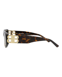 Balenciaga Womens Cat Eye Havana Gold Green Fashion Designer Eyewear