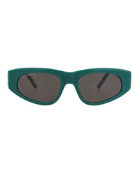 Balenciaga Womens Cat Eye Green Gold Grey Fashion Designer Eyewear