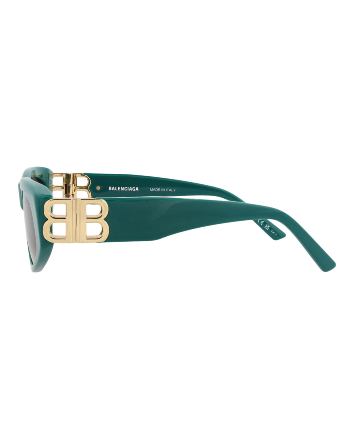 Balenciaga Womens Cat Eye Green Gold Grey Fashion Designer Eyewear