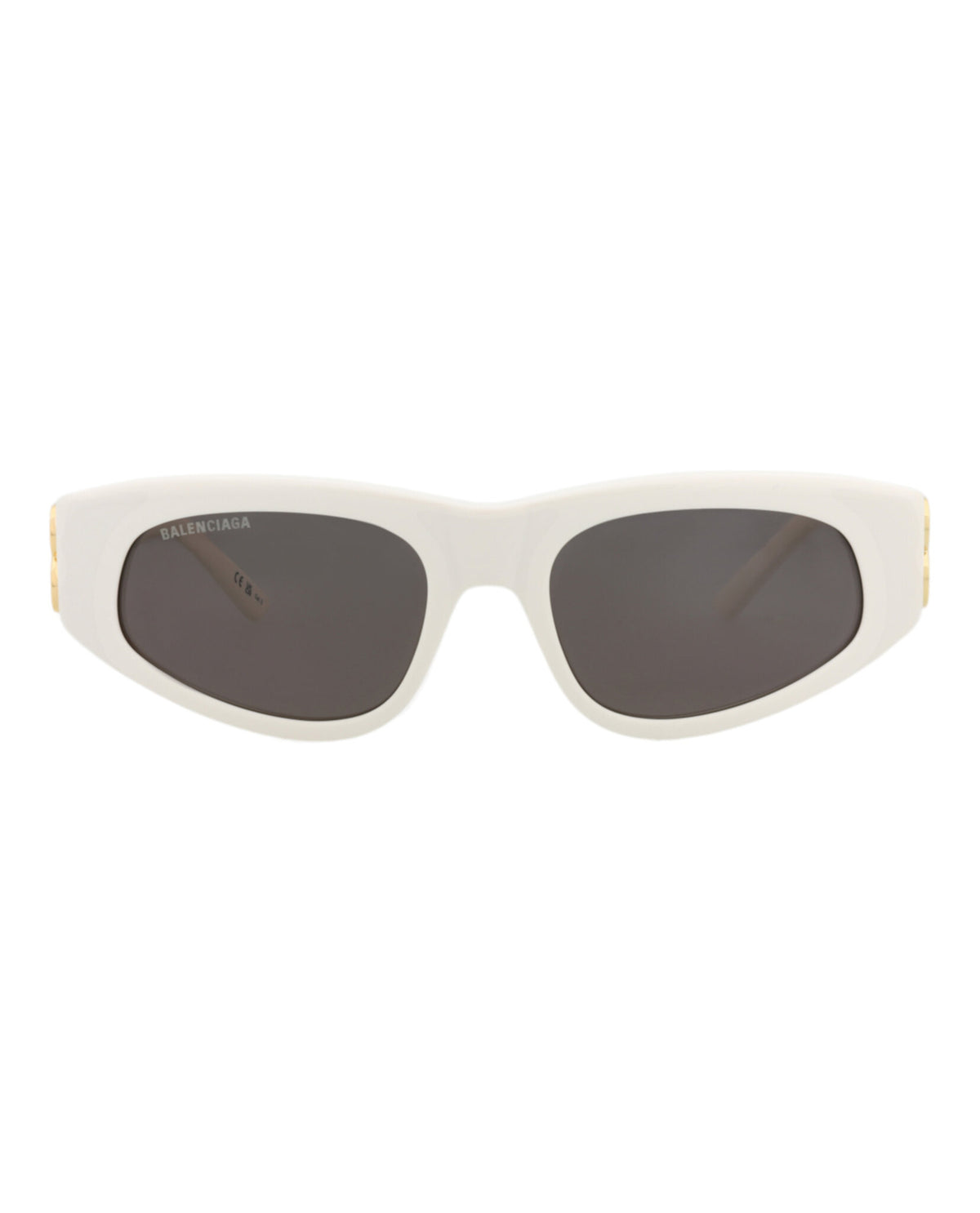 Balenciaga Womens Cat Eye White Gold Grey Fashion Designer Eyewear