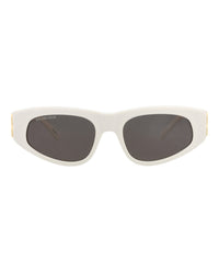 Balenciaga Womens Cat Eye White Gold Grey Fashion Designer Eyewear