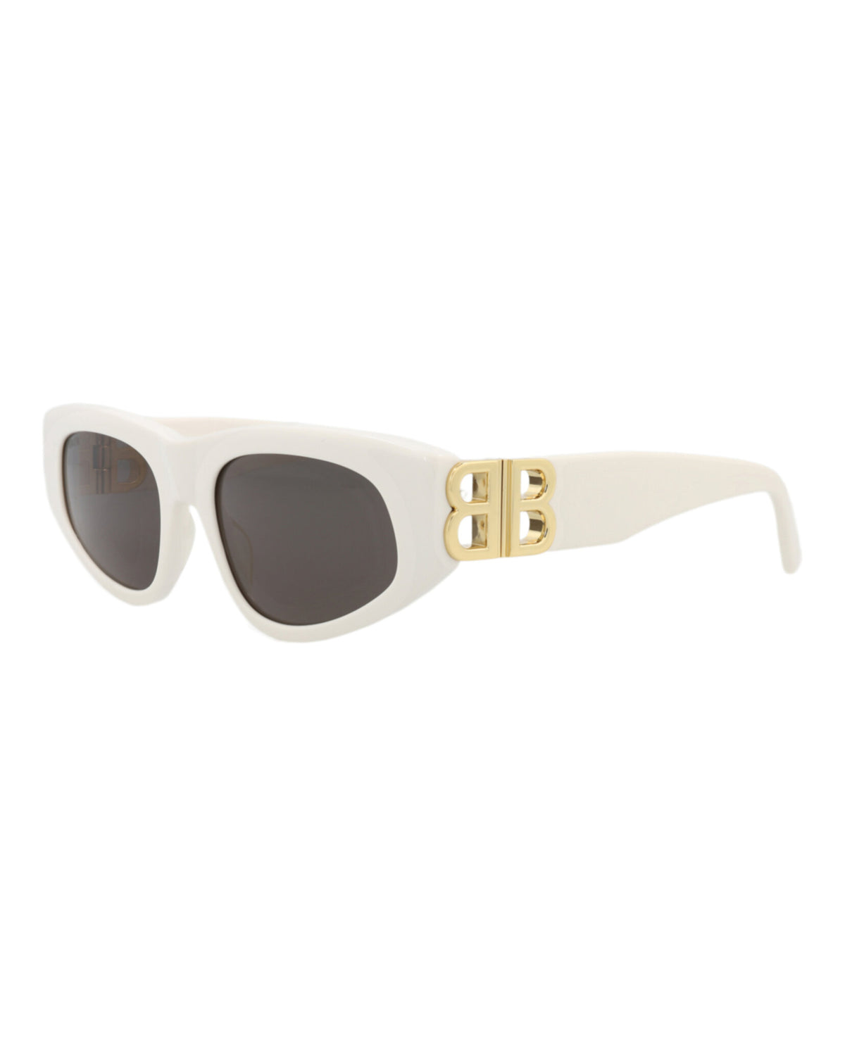 Balenciaga Womens Cat Eye White Gold Grey Fashion Designer Eyewear