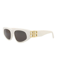 Balenciaga Womens Cat Eye White Gold Grey Fashion Designer Eyewear