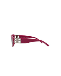 Balenciaga Womens Cat Eye Fuchsia Silver Grey Fashion Designer Eyewear