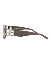 Balenciaga Balenciaga Womens Cat Eye Brown Silver Grey Fashion Designer Eyewear