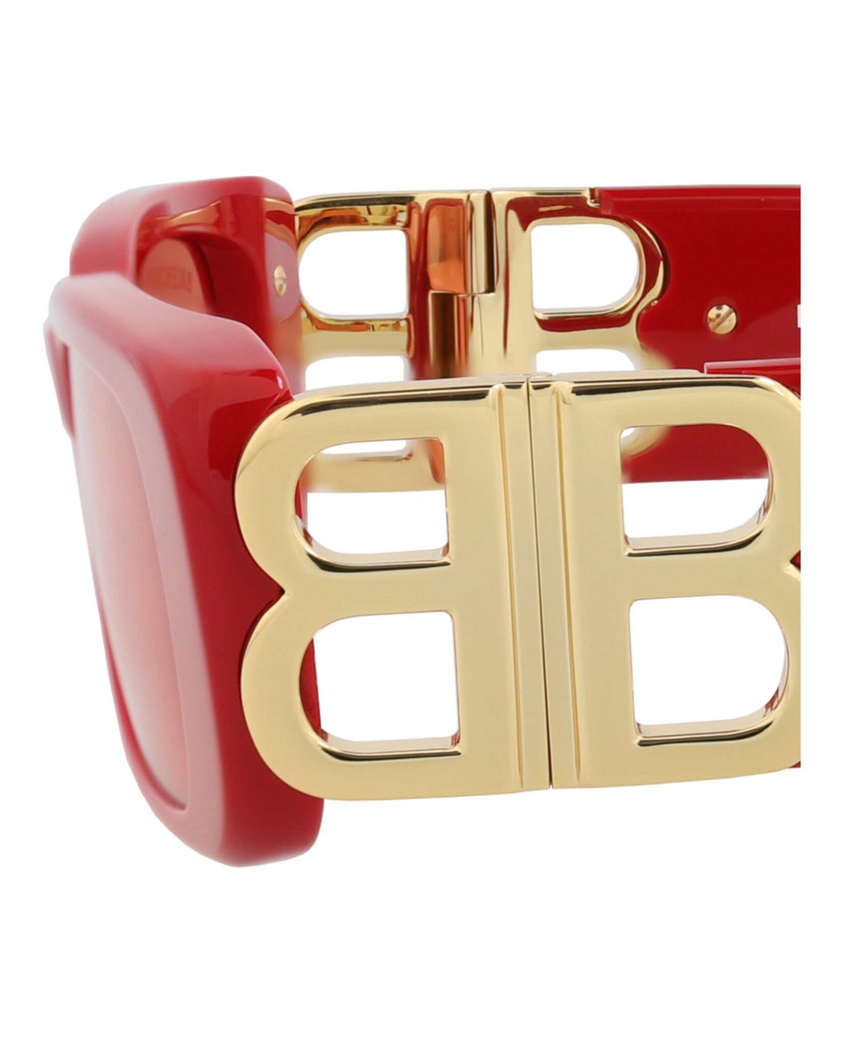Balenciaga Balenciaga Womens Square/Rectangle Red Gold Red Fashion Designer Eyewear