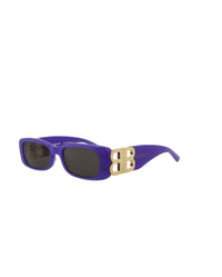 Balenciaga Womens Square/Rectangle Violet Gold Grey Fashion Designer Eyewear