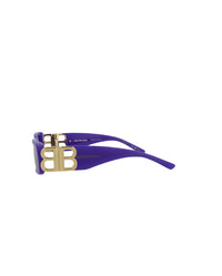 Balenciaga Womens Square/Rectangle Violet Gold Grey Fashion Designer Eyewear