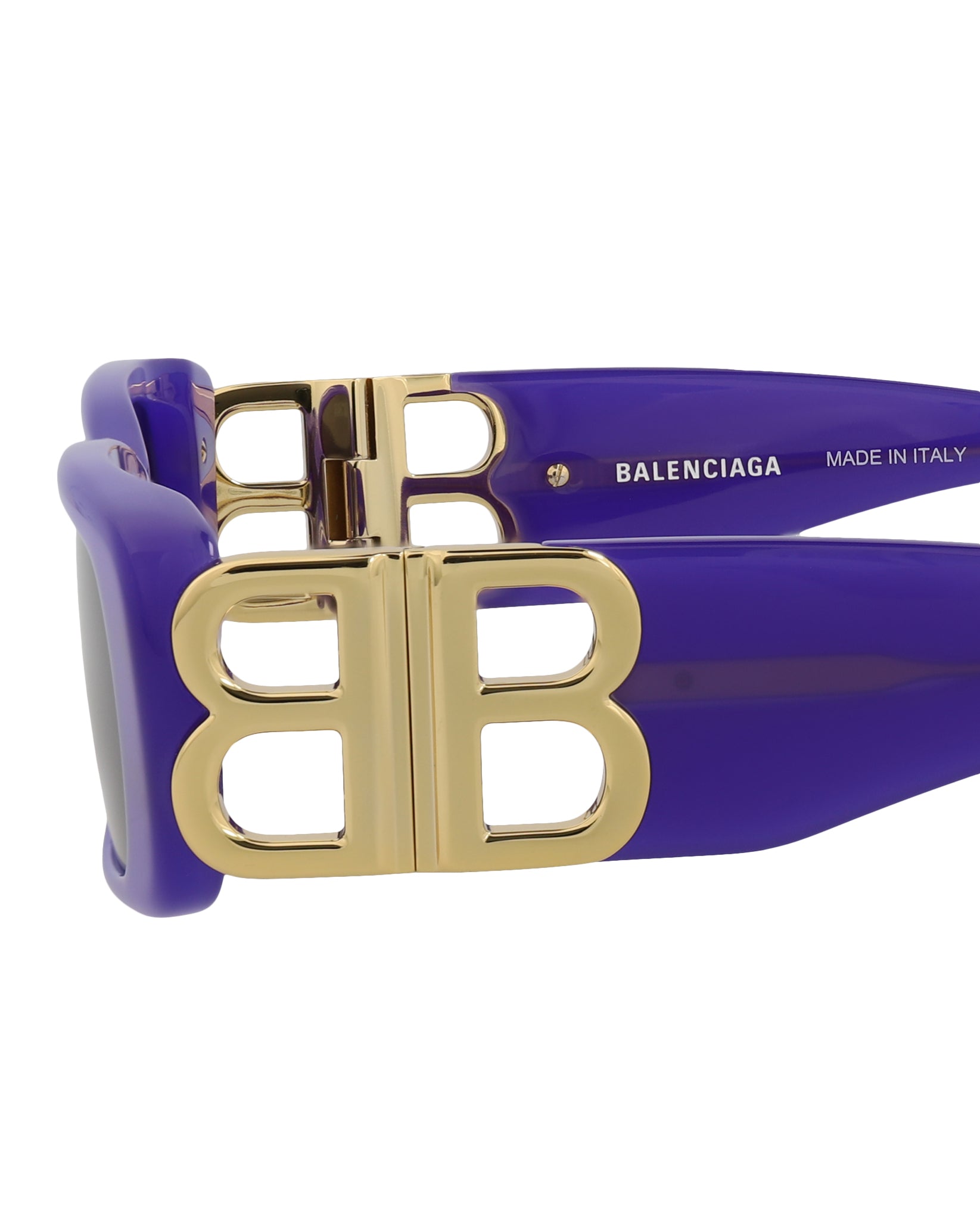 Balenciaga Womens Square/Rectangle Violet Gold Grey Fashion Designer Eyewear