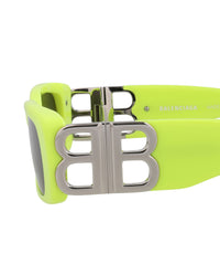 Balenciaga Womens Square/Rectangle Yellow Silver Grey Fashion Designer Eyewear