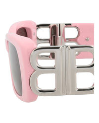 Balenciaga Balenciaga Womens Square/Rectangle Pink Silver Grey Fashion Designer Eyewear