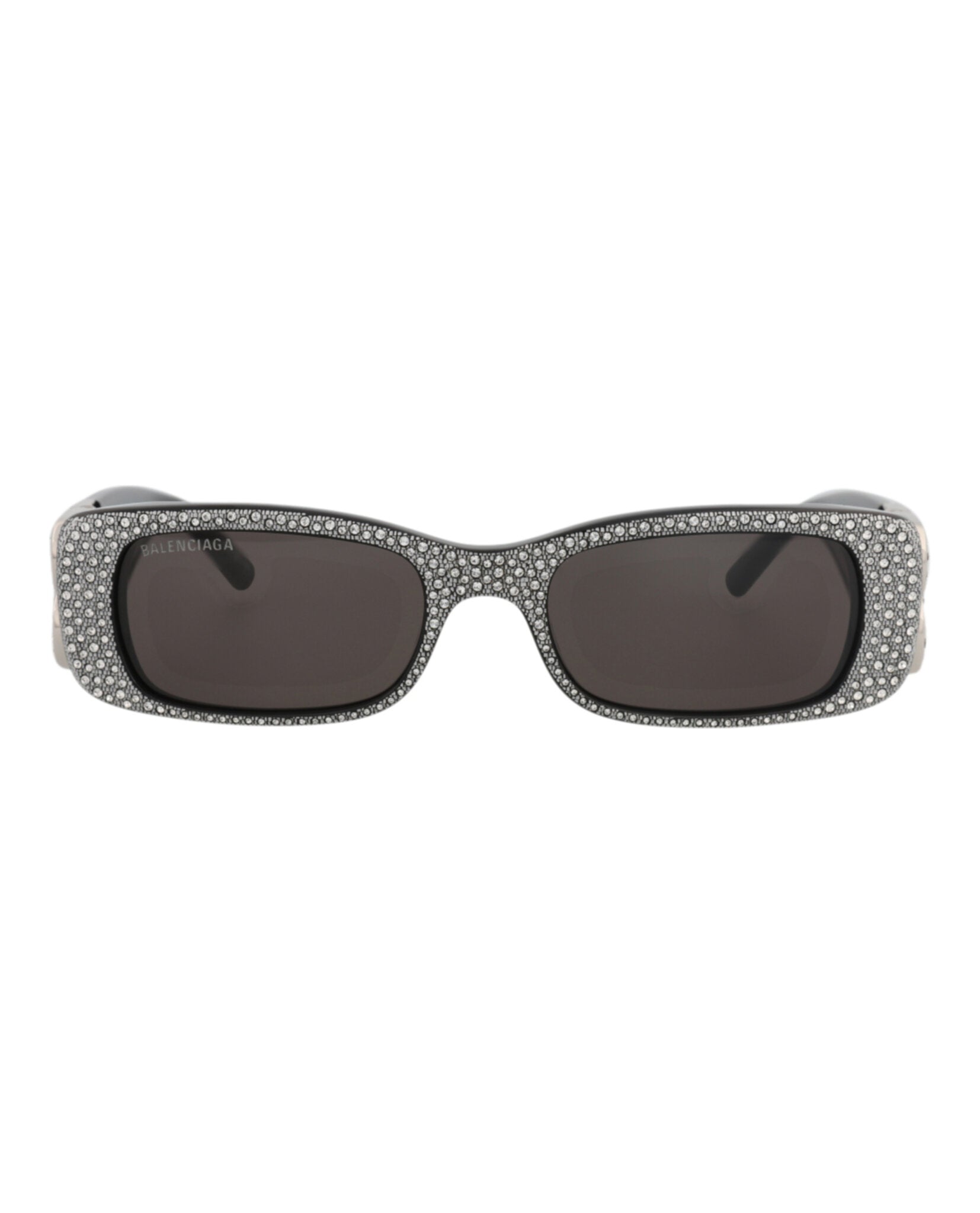 Balenciaga Balenciaga Womens Square/Rectangle Black Silver Grey Fashion Designer Eyewear