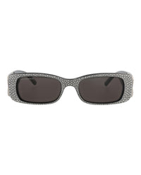 Balenciaga Balenciaga Womens Square/Rectangle Black Silver Grey Fashion Designer Eyewear