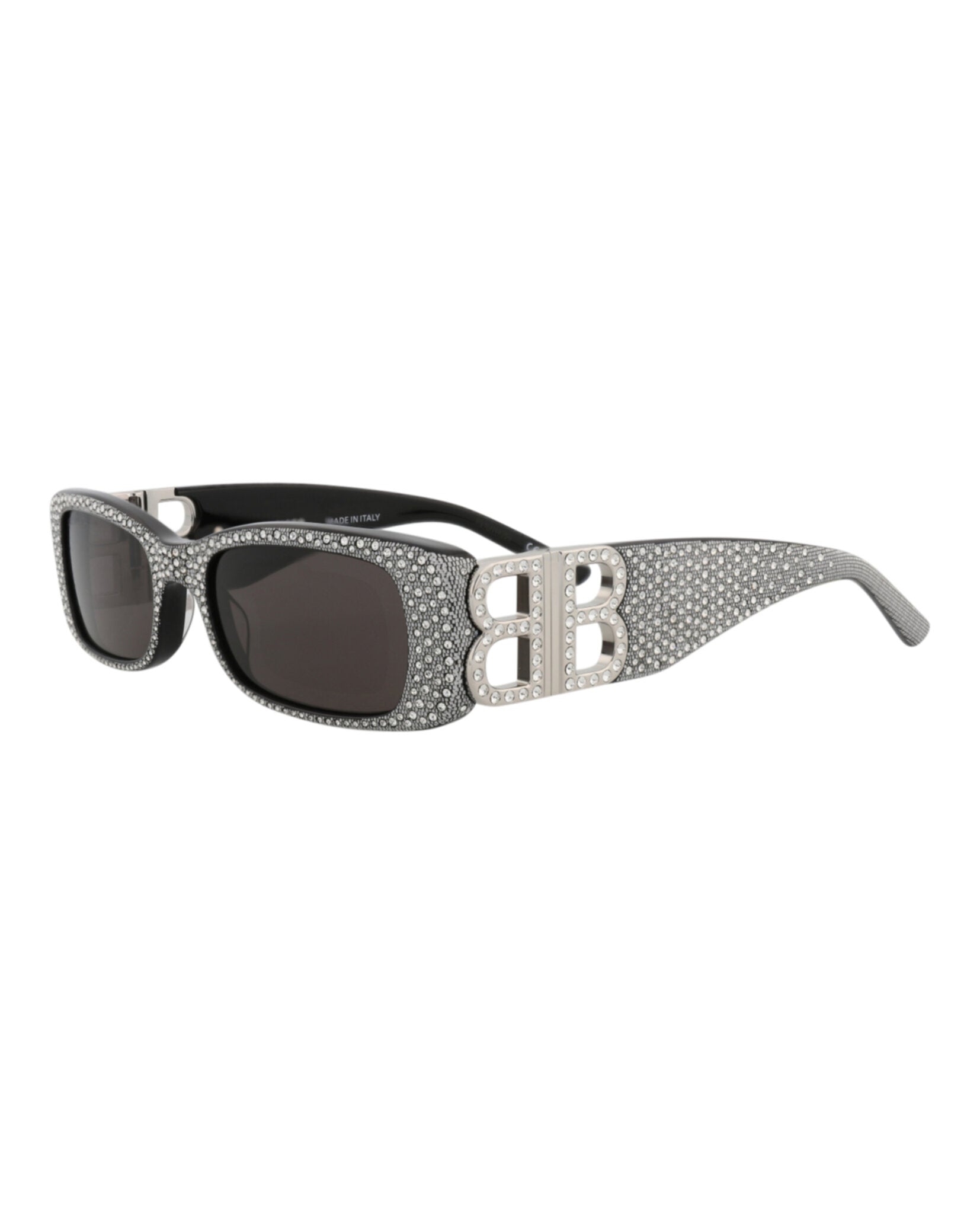 Balenciaga Balenciaga Womens Square/Rectangle Black Silver Grey Fashion Designer Eyewear