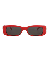 Balenciaga Balenciaga Womens Square/Rectangle Red Silver Grey Fashion Designer Eyewear