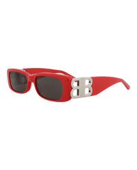 Balenciaga Balenciaga Womens Square/Rectangle Red Silver Grey Fashion Designer Eyewear