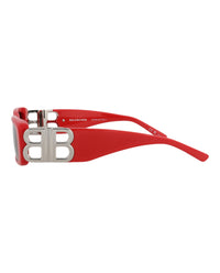 Balenciaga Balenciaga Womens Square/Rectangle Red Silver Grey Fashion Designer Eyewear