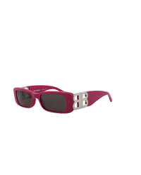 Balenciaga Womens Square/Rectangle Fuchsia Silver Grey Fashion Designer Eyewear